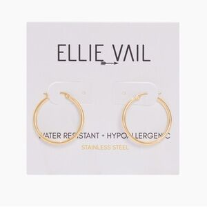 Ellie Vail Laurette Medium Hoop Earrings in Gold